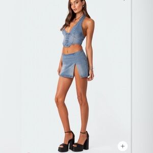 NWT Pacsun/Edikted Katrina denim set